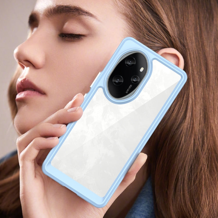 For Honor 100 Pro Colorful Series Acrylic Hybrid TPU Phone Case(Blue) - Honor Cases by PMC TechLife | Online Shopping South Africa | PMC TechLife | Buy Now Pay Later Mobicred