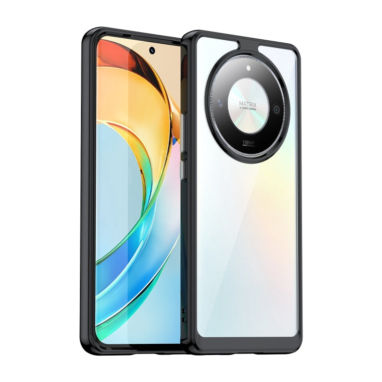 For Honor Magic6 Lite 5G Colorful Series Acrylic Hybrid TPU Phone Case(Black) - Honor Cases by PMC TechLife | Online Shopping South Africa | PMC TechLife | Buy Now Pay Later Mobicred