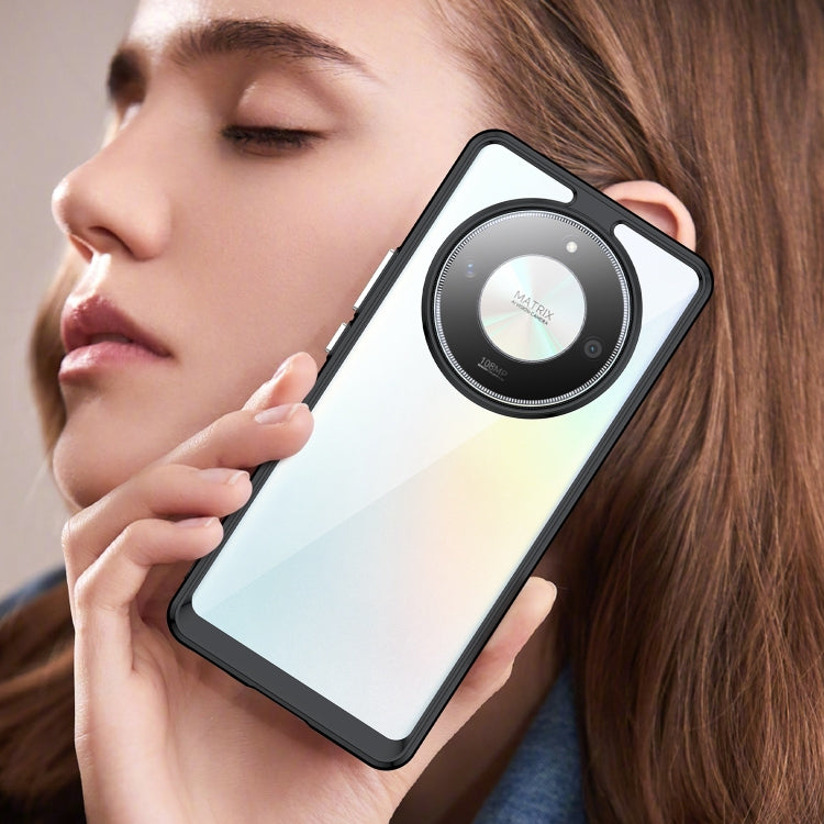 For Honor X50 Colorful Series Acrylic Hybrid TPU Phone Case(Black) - Honor Cases by PMC TechLife | Online Shopping South Africa | PMC TechLife | Buy Now Pay Later Mobicred