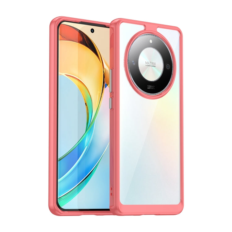For Honor X50 Colorful Series Acrylic Hybrid TPU Phone Case(Red) - Honor Cases by PMC TechLife | Online Shopping South Africa | PMC TechLife | Buy Now Pay Later Mobicred