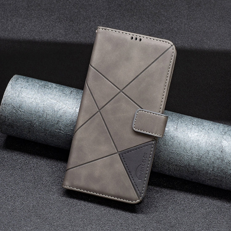 For iPhone 16 Plus Magnetic Buckle Rhombus Texture Leather Phone Case(Grey) - iPhone 16 Plus Cases by PMC Jewellery | Online Shopping South Africa | PMC Jewellery | Buy Now Pay Later Mobicred