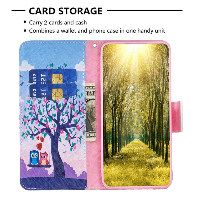 For iPhone 16 Pro Max Colored Drawing Pattern Flip Leather Phone Case(Owl) - iPhone 16 Pro Max Cases by PMC TechLife | Online Shopping South Africa | PMC TechLife | Buy Now Pay Later Mobicred