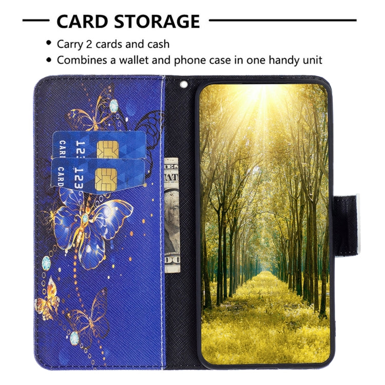 For iPhone 16 Colored Drawing Pattern Flip Leather Phone Case(Purple Butterfly) - iPhone 16 Cases by PMC TechLife | Online Shopping South Africa | PMC TechLife | Buy Now Pay Later Mobicred