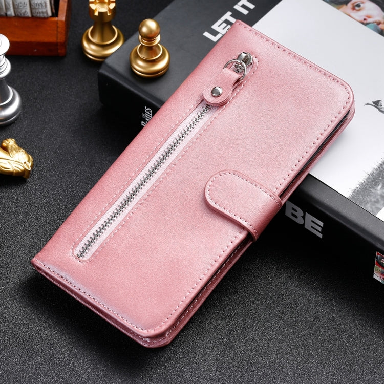 For Google Pixel 9 Pro Fashion Calf Texture Zipper Leather Phone Case(Rose Gold) - Google Cases by PMC TechLife | Online Shopping South Africa | PMC TechLife | Buy Now Pay Later Mobicred