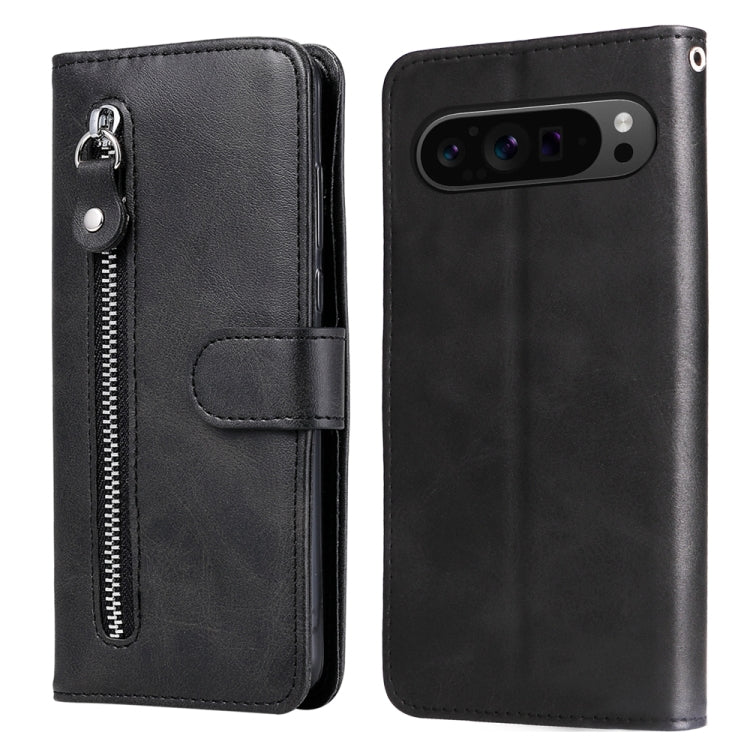 For Google Pixel 9 Pro Fashion Calf Texture Zipper Leather Phone Case(Black) - Google Cases by PMC Jewellery | Online Shopping South Africa | PMC Jewellery | Buy Now Pay Later Mobicred