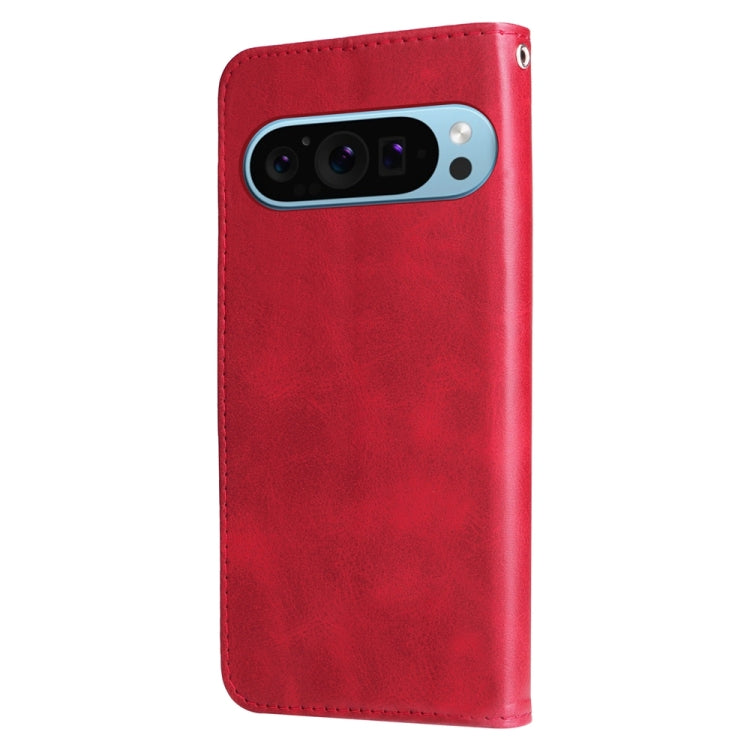 For Google Pixel 9 Fashion Calf Texture Zipper Leather Phone Case(Red) - Google Cases by PMC Jewellery | Online Shopping South Africa | PMC Jewellery | Buy Now Pay Later Mobicred