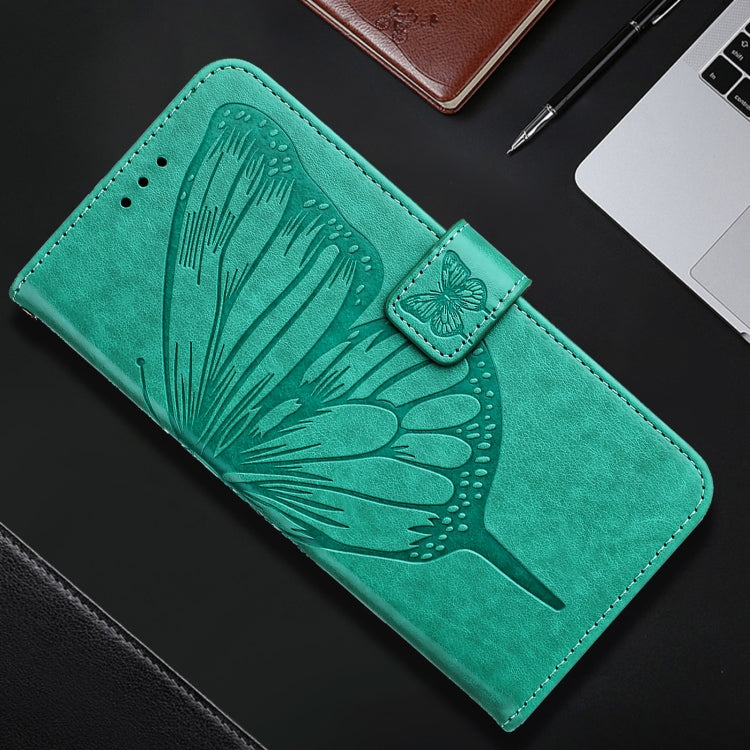 For iPhone 16 Pro Embossed Butterfly Leather Phone Case(Green) - iPhone 16 Pro Cases by PMC Jewellery | Online Shopping South Africa | PMC Jewellery | Buy Now Pay Later Mobicred