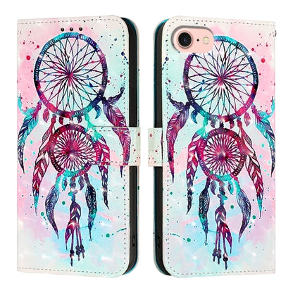 For iPhone SE 2024 3D Painting Horizontal Flip Leather Phone Case(Color Drop Wind Chimes) - More iPhone Cases by PMC Jewellery | Online Shopping South Africa | PMC Jewellery | Buy Now Pay Later Mobicred