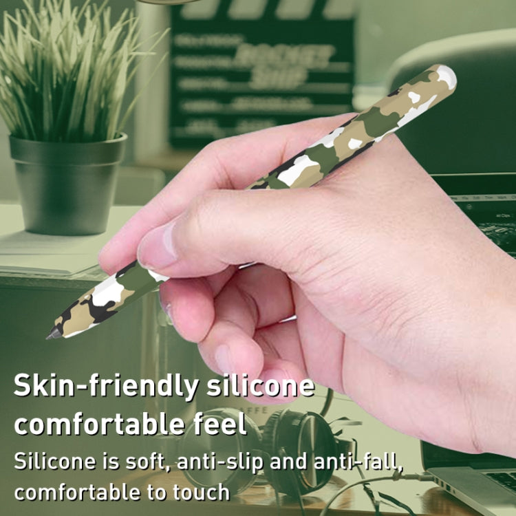 For Samsung Galaxy Tab S6 Lite LOVE MEI Camouflage Silicone Protective Pen Case(Green) - Pencil Accessories by LOVE MEI | Online Shopping South Africa | PMC TechLife | Buy Now Pay Later Mobicred