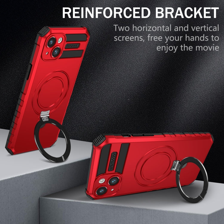 For iPhone 15 MagSafe Magnetic Holder Phone Case(Red) - free shipping - PMC TechLife - Order now!