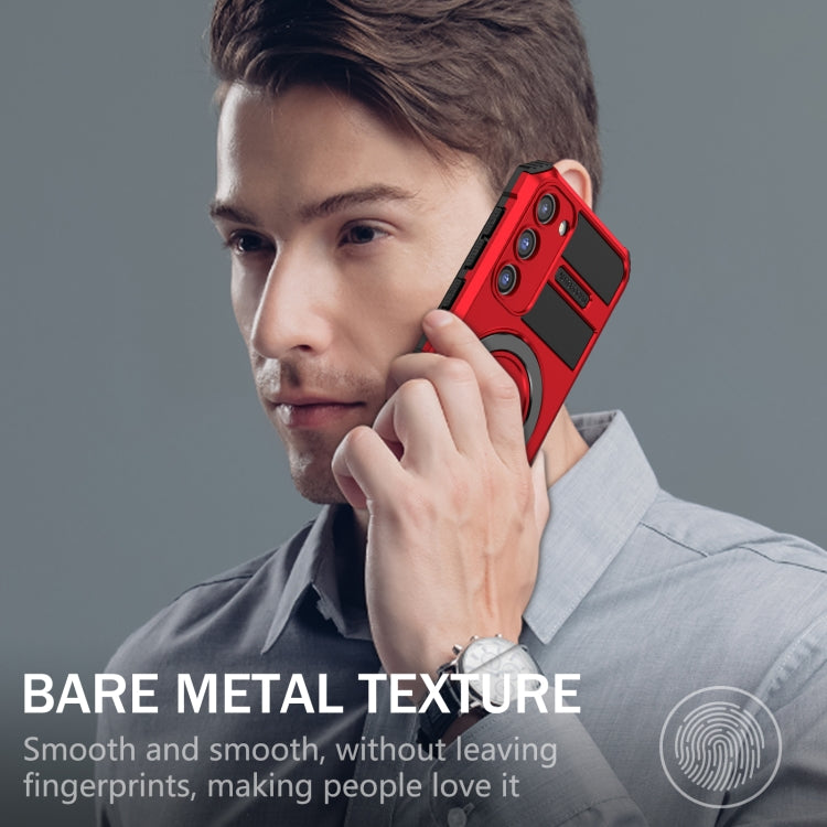 For Samsung Galaxy S23+ 5G MagSafe Magnetic Holder Phone Case(Red) - Galaxy S23+ 5G Cases by PMC TechLife | Online Shopping South Africa | PMC TechLife