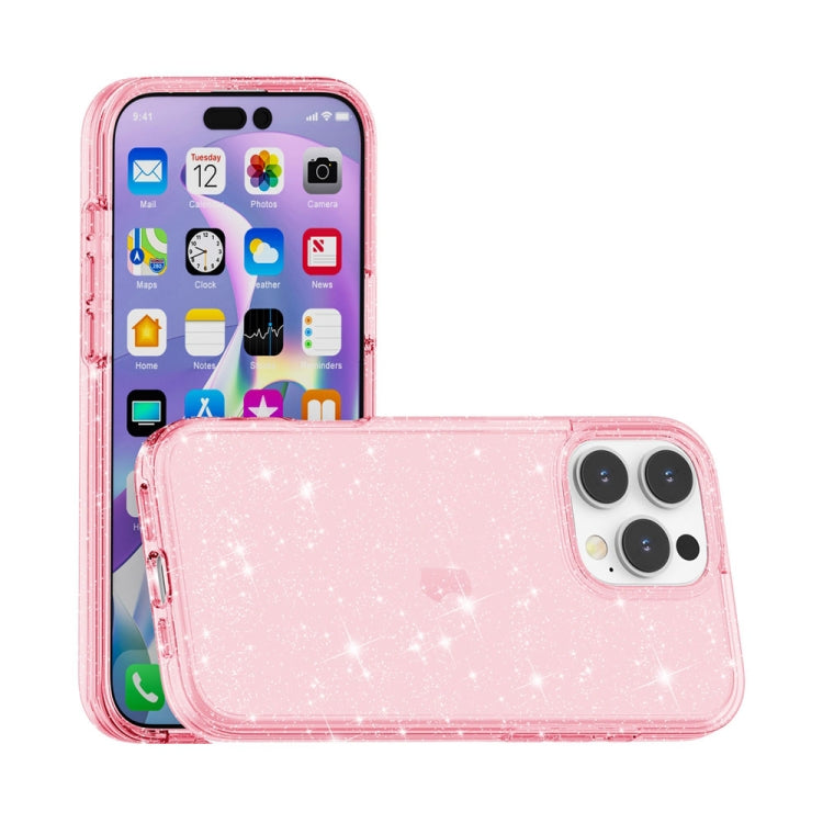 For iPhone 16 Pro Shockproof Terminator Glitter Powder Phone Case(Pink) - free shipping - PMC TechLife - Order now!