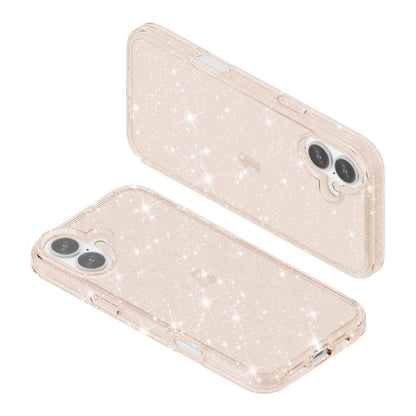 For iPhone 16 Plus Shockproof Terminator Glitter Powder Phone Case(Gold) - iPhone 16 Plus Cases by PMC Jewellery | Online Shopping South Africa | PMC Jewellery | Buy Now Pay Later Mobicred