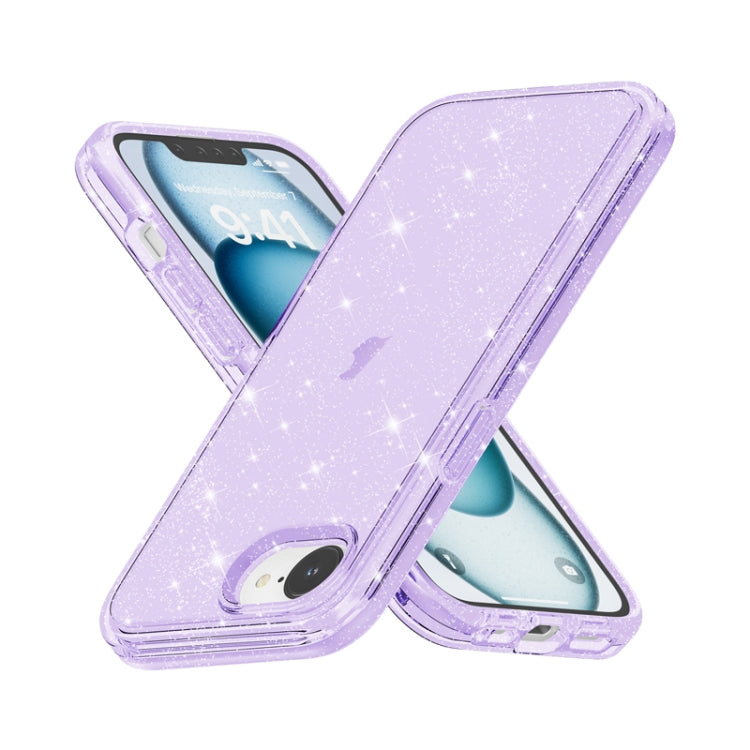 For iPhone 16e Shockproof Terminator Glitter Powder Phone Case(Purple) - free shipping - PMC TechLife - Order now!
