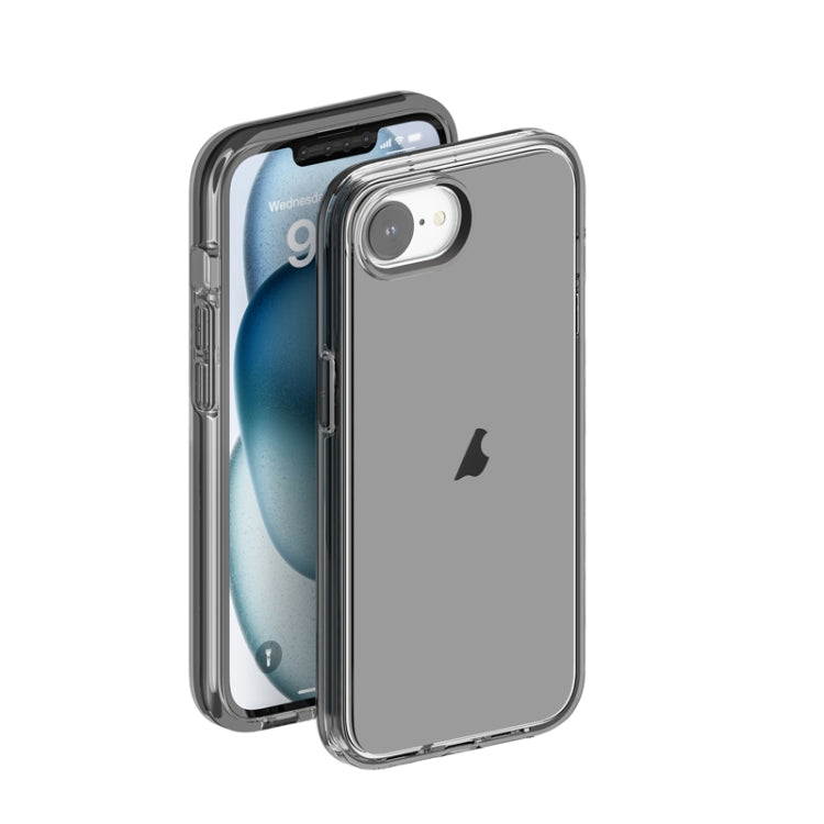 For iPhone 16e Shockproof Terminator Transparent Phone Case(Grey) - iPhone 16e Cases by PMC TechLife | Online Shopping South Africa | PMC TechLife | Buy Now Pay Later Mobicred
