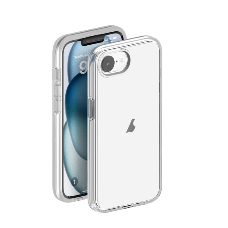 For iPhone 16e Shockproof Terminator Transparent Phone Case(Transparent) - iPhone 16e Cases by PMC TechLife | Online Shopping South Africa | PMC TechLife | Buy Now Pay Later Mobicred