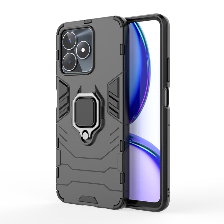 For Realme C53 4G Magnetic Ring Holder PC + TPU Phone Case(Black) - free shipping - PMC TechLife - Order now!