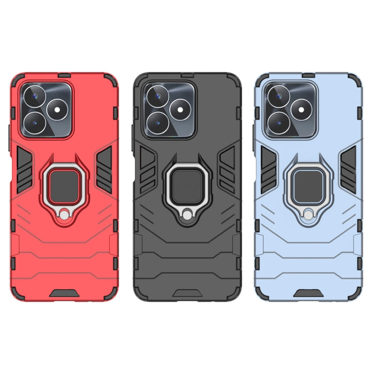 For Realme C53 4G Magnetic Ring Holder PC + TPU Phone Case(Black) - free shipping - PMC TechLife - Order now!