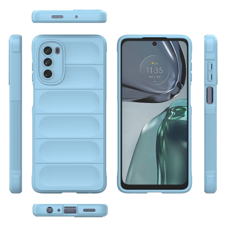For Motorola Moto G62 5G Magic Shield TPU + Flannel Phone Case(Red) - Motorola Cases by PMC TechLife | Online Shopping South Africa | PMC TechLife | Buy Now Pay Later Mobicred