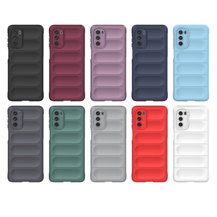 For Motorola Moto G62 5G Magic Shield TPU + Flannel Phone Case(Dark Green) - Motorola Cases by PMC TechLife | Online Shopping South Africa | PMC TechLife | Buy Now Pay Later Mobicred