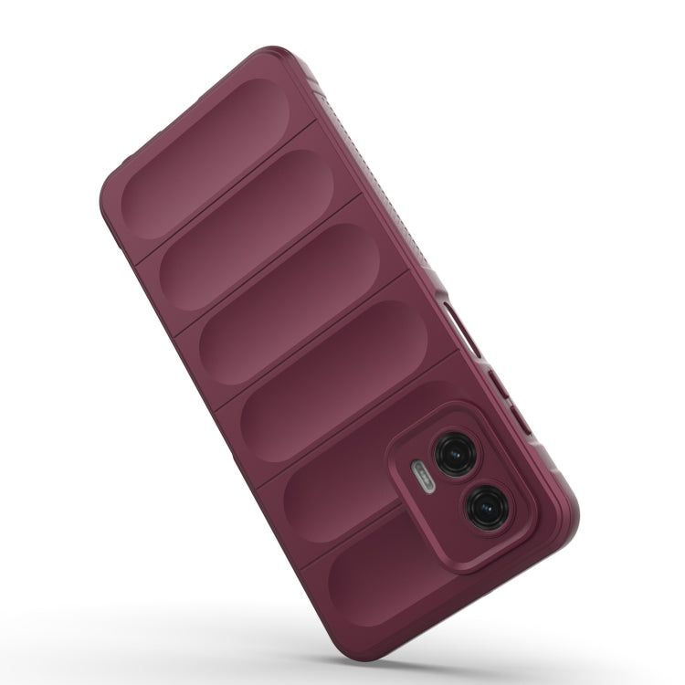 For Motorola Moto G73 5G Magic Shield TPU + Flannel Phone Case(Red) - Motorola Cases by PMC TechLife | Online Shopping South Africa | PMC TechLife | Buy Now Pay Later Mobicred