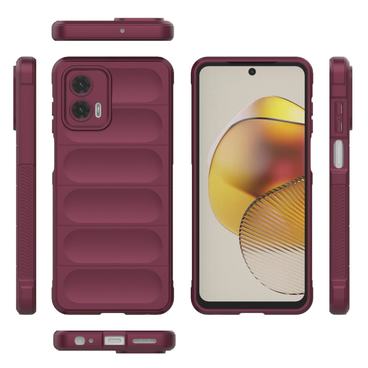 For Motorola Moto G73 5G Magic Shield TPU + Flannel Phone Case(Dark Green) - Motorola Cases by PMC TechLife | Online Shopping South Africa | PMC TechLife | Buy Now Pay Later Mobicred