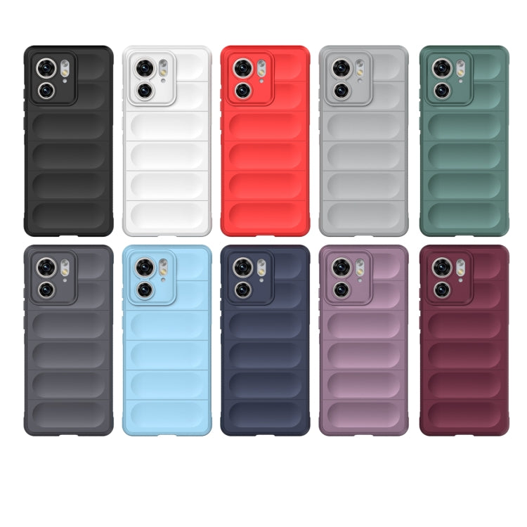 For Motorola Edge 40 5G Magic Shield TPU + Flannel Phone Case(Light Blue) - Motorola Cases by PMC TechLife | Online Shopping South Africa | PMC TechLife | Buy Now Pay Later Mobicred