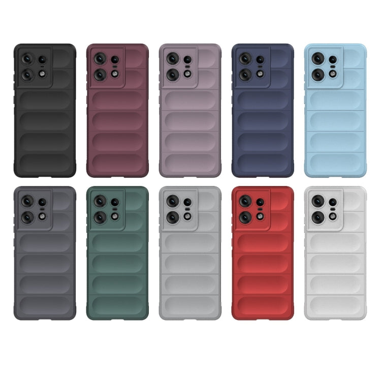 For Motorola Edge 50 Pro 5G Global Magic Shield TPU + Flannel Phone Case(Dark Blue) - Motorola Cases by PMC TechLife | Online Shopping South Africa | PMC TechLife | Buy Now Pay Later Mobicred