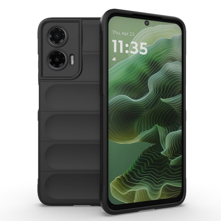 For Motorola Moto G35 5G Global Magic Shield TPU + Flannel Phone Case(Black) - free shipping - PMC TechLife - Order now!