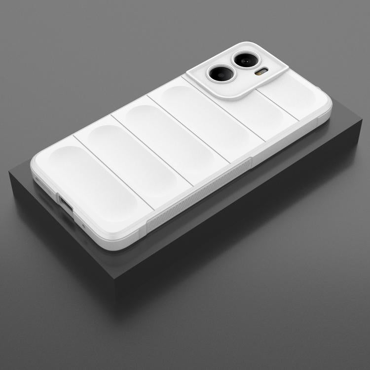For Motorola Moto G05 4G / E15 Magic Shield TPU + Flannel Phone Case(White) - free shipping - PMC TechLife - Order now!