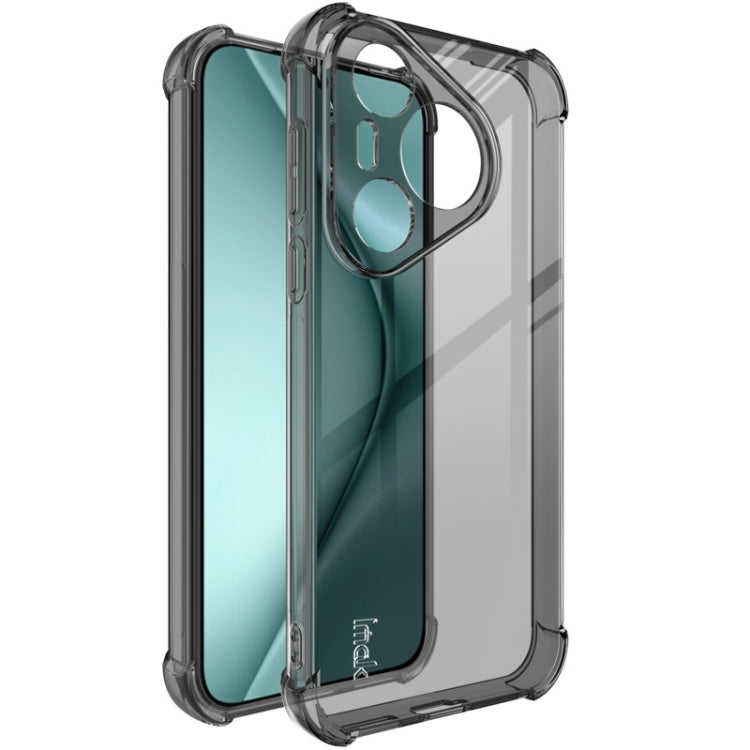 For Huawei Pura 70 imak Shockproof Airbag TPU Phone Case(Transparent Black) - Huawei Cases by imak | Online Shopping South Africa | PMC Jewellery | Buy Now Pay Later Mobicred