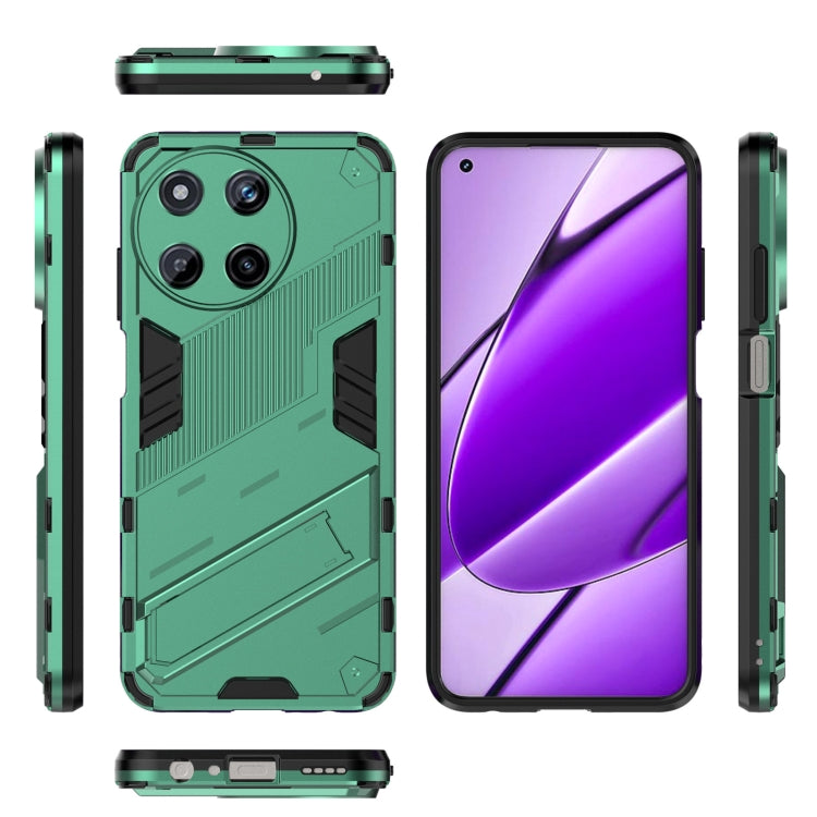 For Realme 11 4G Global Punk Armor 2 in 1 PC + TPU Phone Case with Holder(Green) - Realme Cases by PMC TechLife | Online Shopping South Africa | PMC TechLife | Buy Now Pay Later Mobicred
