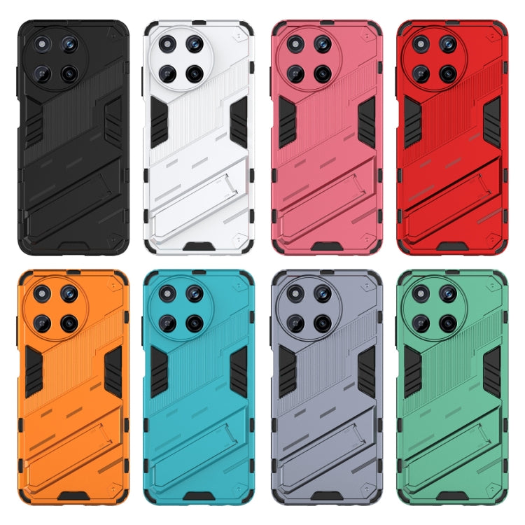 For Realme 11 4G Global Punk Armor 2 in 1 PC + TPU Phone Case with Holder(Green) - Realme Cases by PMC TechLife | Online Shopping South Africa | PMC TechLife | Buy Now Pay Later Mobicred