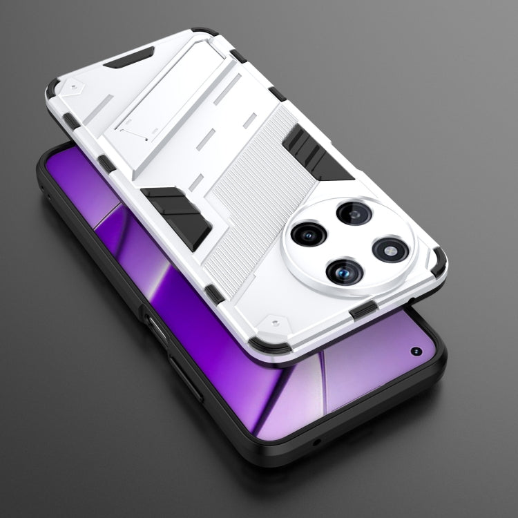For Realme 11 4G Global Punk Armor 2 in 1 PC + TPU Phone Case with Holder(White) - Realme Cases by PMC TechLife | Online Shopping South Africa | PMC TechLife | Buy Now Pay Later Mobicred