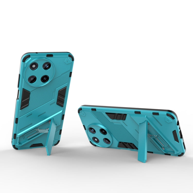 For Realme 11 4G Global Punk Armor 2 in 1 PC + TPU Phone Case with Holder(Blue) - Realme Cases by PMC TechLife | Online Shopping South Africa | PMC TechLife | Buy Now Pay Later Mobicred