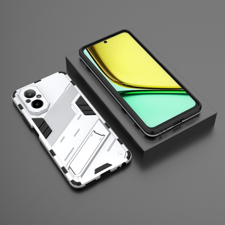 For Realme C67 4G Global Punk Armor 2 in 1 PC + TPU Phone Case with Holder(White) - free shipping - PMC TechLife - Order now!