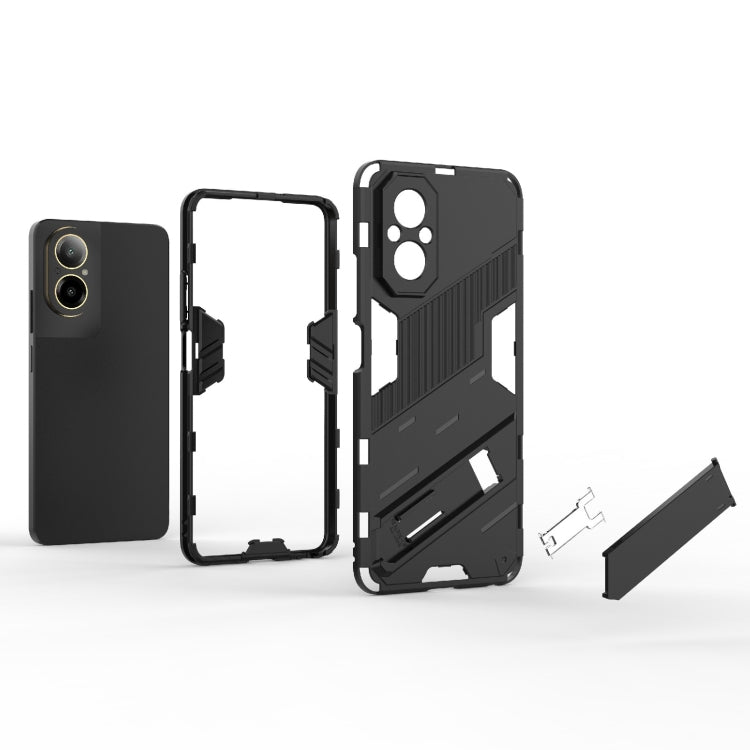 For Realme C67 4G Global Punk Armor 2 in 1 PC + TPU Phone Case with Holder(White) - free shipping - PMC TechLife - Order now!