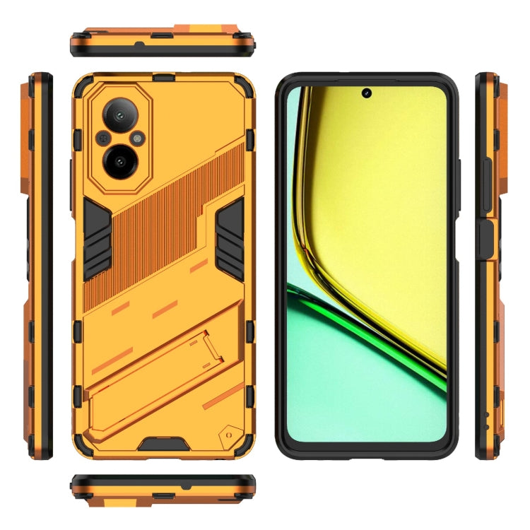 For Realme C67 4G Global Punk Armor 2 in 1 PC + TPU Phone Case with Holder(Orange) - Realme Cases by PMC TechLife | Online Shopping South Africa | PMC TechLife | Buy Now Pay Later Mobicred