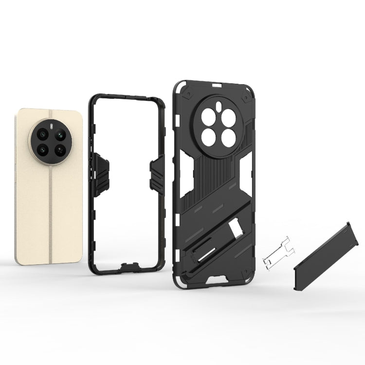 For Realme 12+ 5G Global Punk Armor 2 in 1 PC + TPU Phone Case with Holder(Green) - Realme Cases by PMC TechLife | Online Shopping South Africa | PMC TechLife | Buy Now Pay Later Mobicred