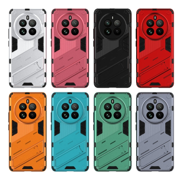For Realme 12 Pro 5G Global Punk Armor 2 in 1 PC + TPU Phone Case with Holder(Grey) - Realme Cases by PMC TechLife | Online Shopping South Africa | PMC TechLife | Buy Now Pay Later Mobicred