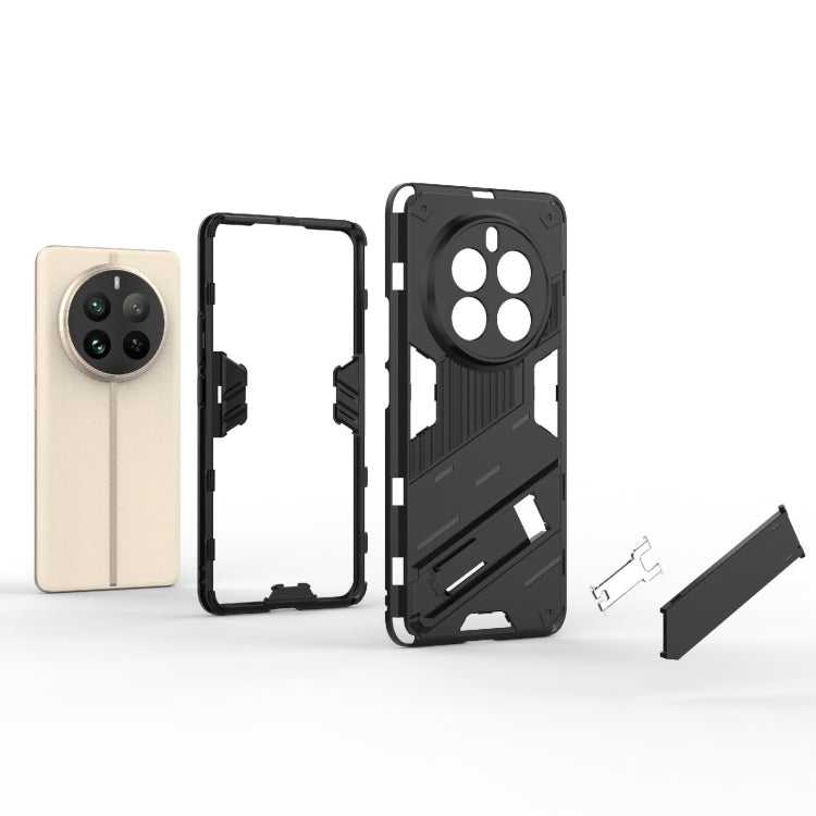 For Realme 12 Pro 5G Global Punk Armor 2 in 1 PC + TPU Phone Case with Holder(Orange) - Realme Cases by PMC TechLife | Online Shopping South Africa | PMC TechLife | Buy Now Pay Later Mobicred