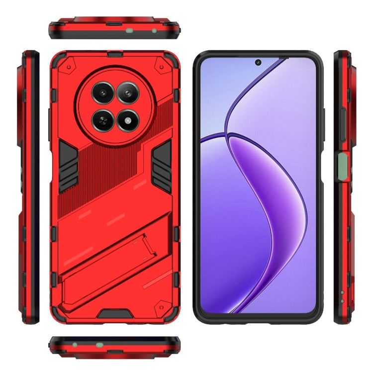 For Realme 12 5G Global Punk Armor 2 in 1 PC + TPU Phone Case with Holder(Red) - free shipping - PMC TechLife - Order now!
