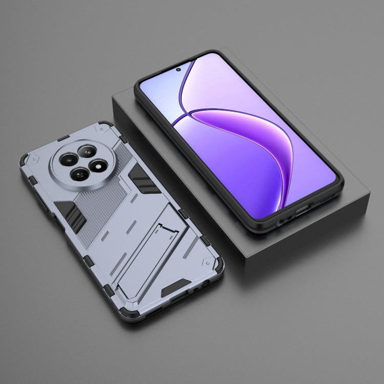 For Realme 12 5G Global Punk Armor 2 in 1 PC + TPU Phone Case with Holder(Grey) - Realme Cases by PMC TechLife | Online Shopping South Africa | PMC TechLife | Buy Now Pay Later Mobicred
