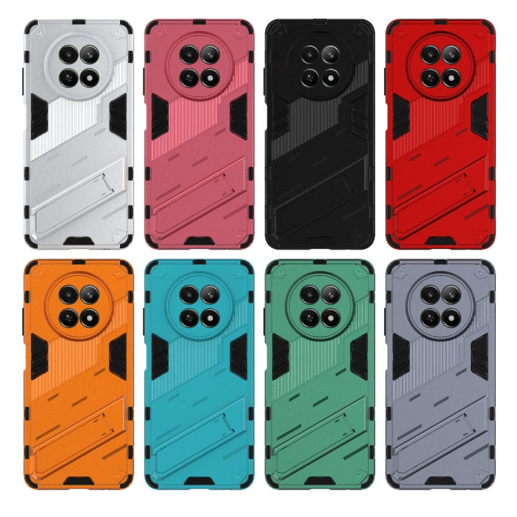 For Realme 12 5G Global Punk Armor 2 in 1 PC + TPU Phone Case with Holder(Grey) - Realme Cases by PMC TechLife | Online Shopping South Africa | PMC TechLife | Buy Now Pay Later Mobicred