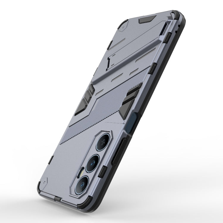For Realme C65 4G Global Punk Armor 2 in 1 PC + TPU Phone Case with Holder(Grey) - free shipping - PMC TechLife - Order now!