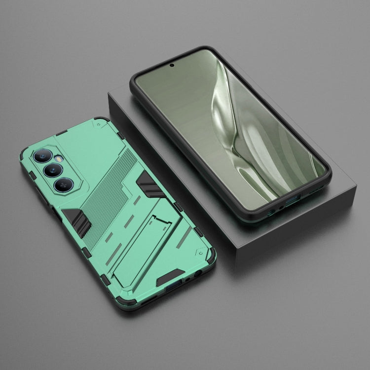 For Realme C65 4G Global Punk Armor 2 in 1 PC + TPU Phone Case with Holder(Green) - Realme Cases by PMC TechLife | Online Shopping South Africa | PMC TechLife | Buy Now Pay Later Mobicred