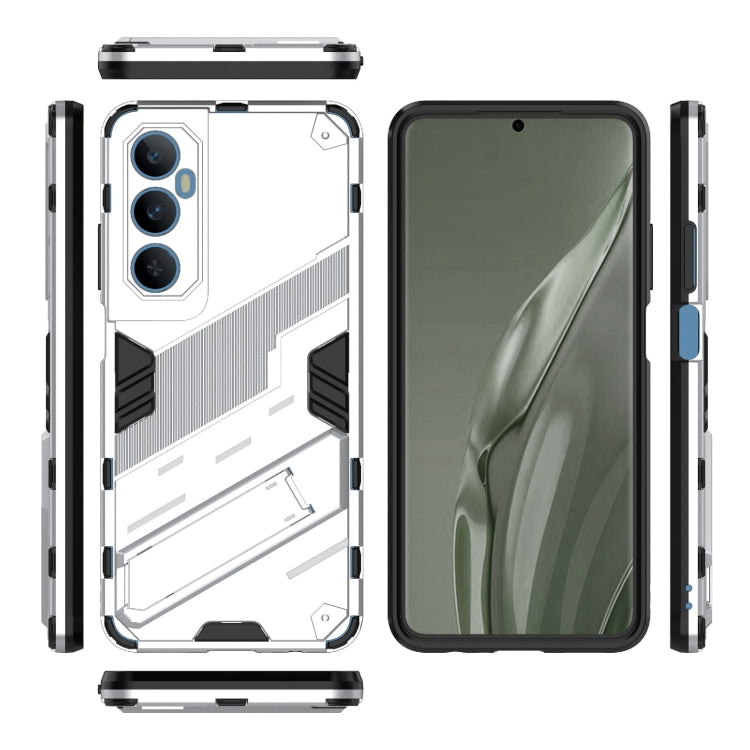 For Realme C65 4G Global Punk Armor 2 in 1 PC + TPU Phone Case with Holder(White) - Realme Cases by PMC TechLife | Online Shopping South Africa | PMC TechLife | Buy Now Pay Later Mobicred