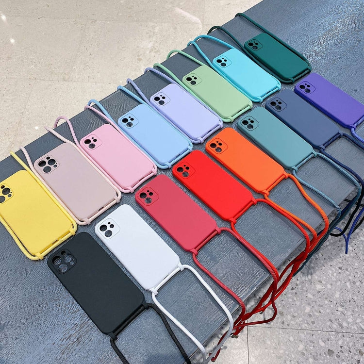 For iPhone 15 Plus Crossbody Lanyard Liquid Silicone Case(Emerald Green) - iPhone 15 Plus Cases by PMC TechLife | Online Shopping South Africa | PMC TechLife