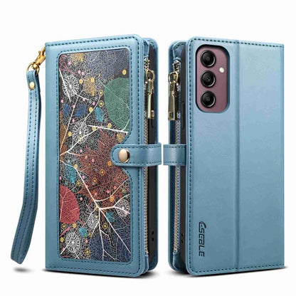 For Samsung Galaxy A35 5G ESEBLE Star Series Lanyard Zipper Wallet RFID Leather Case(Blue) - Galaxy Phone Cases by ESEBLE | Online Shopping South Africa | PMC Jewellery