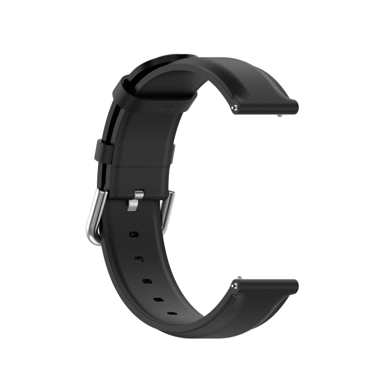 For Huawei Watch 4 / Watch 4 Pro Round Tail Leather Watch Band(Black) - Watch Bands by PMc TechLife | Online Shopping South Africa | PMc TechLife | Buy Now Pay Later Mobicred